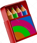 Коробки кольорових олівців — стоковий вектор